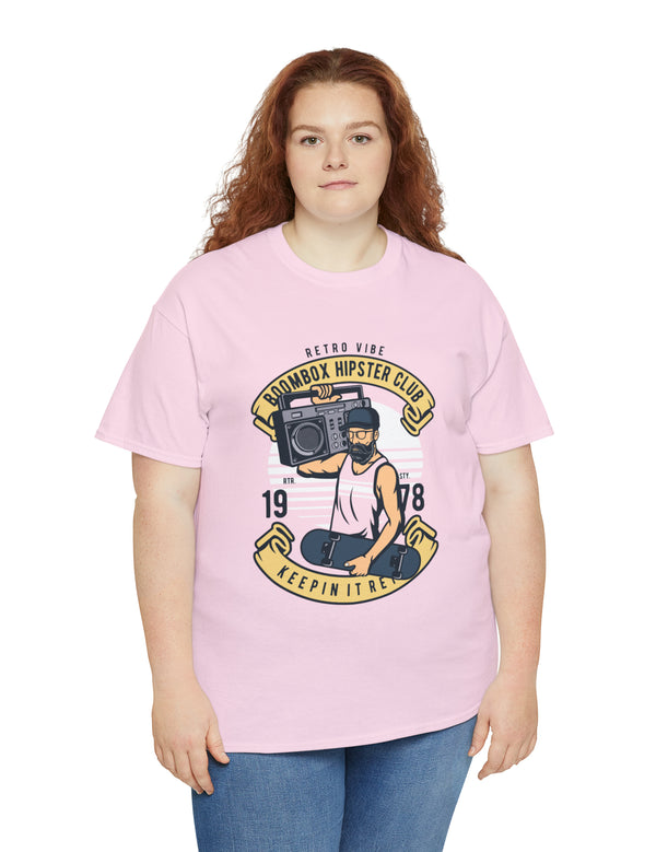1978 Style Vintage Boombox Hipster, classic 80's style shirt brings retro back for today's family.