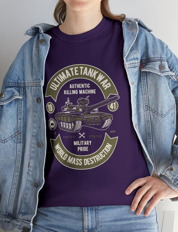 Army Tank, World War 2 mass destruction Retro Vintage T-shirt