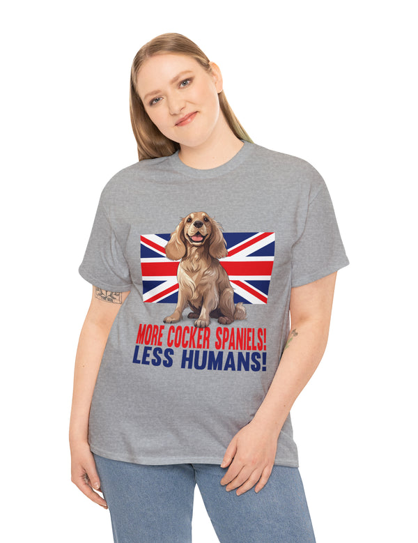 More Cocker Spaniels! British UK Flag in this great looking cotton tee