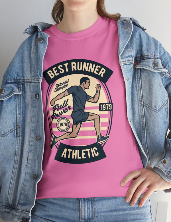 Vintage 1979 Style Best Runner and World Champion Sprinter in a super comfy tee.