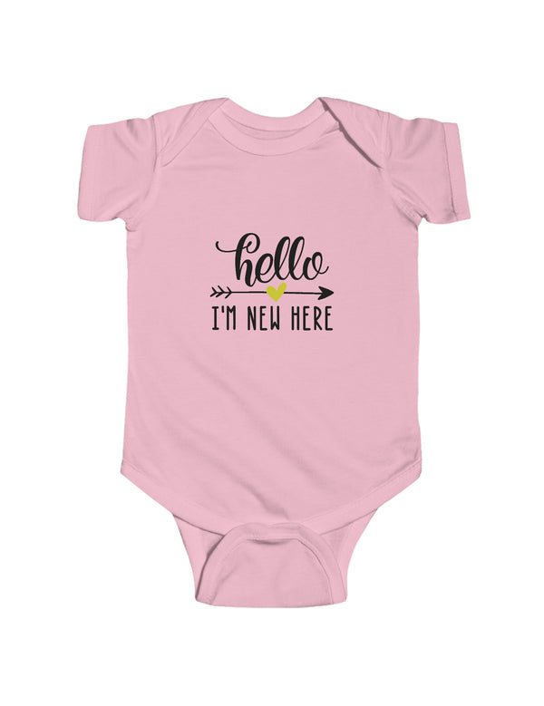 Hello, I'm new here in an Infant Fine Jersey Bodysuit