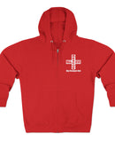 Cody Oakes' Real Estate Rescue Podcast in a Premium Full Zip Hoodie by Lane Seven - Red and Darker Colors