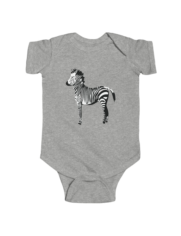 Zebra in an Infant Fine Jersey Bodysuit