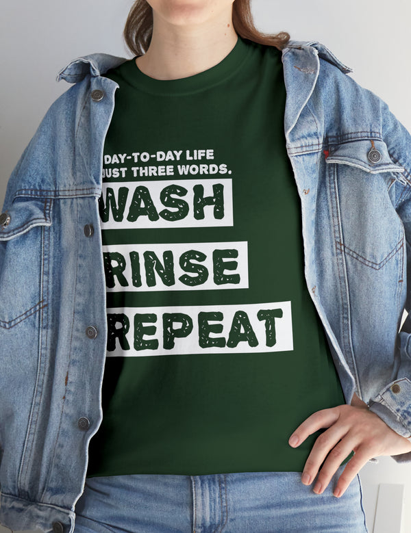My Day-To-Day Life in just three words. Wash, Rinse, Repeat. - Version 3