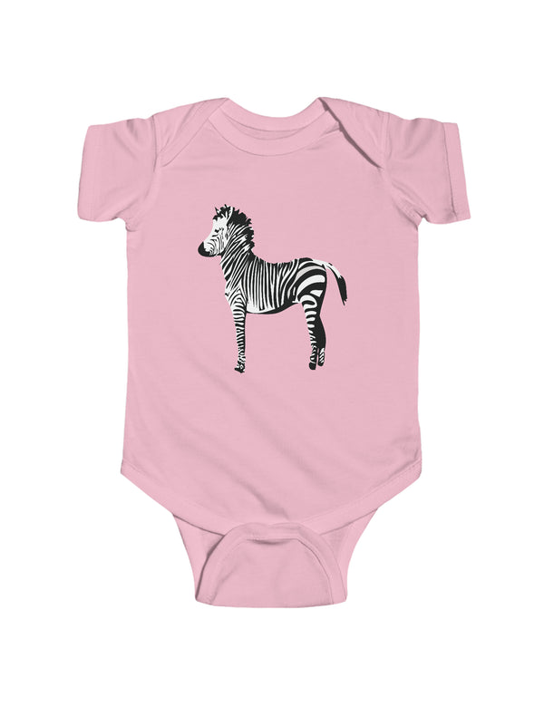 Zebra in an Infant Fine Jersey Bodysuit