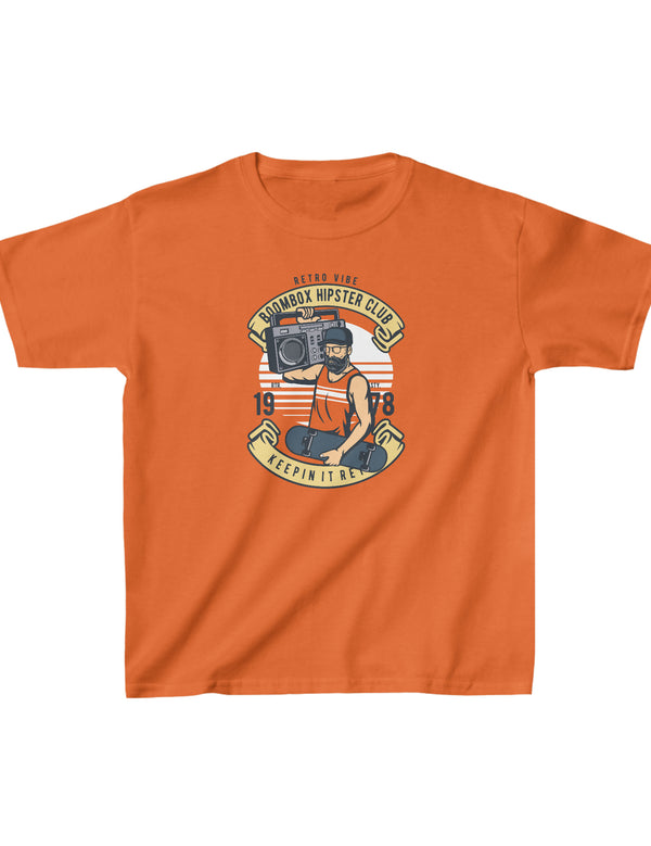 Our classic Boombox Hipster in a Kids Heavy Cotton™ Tee