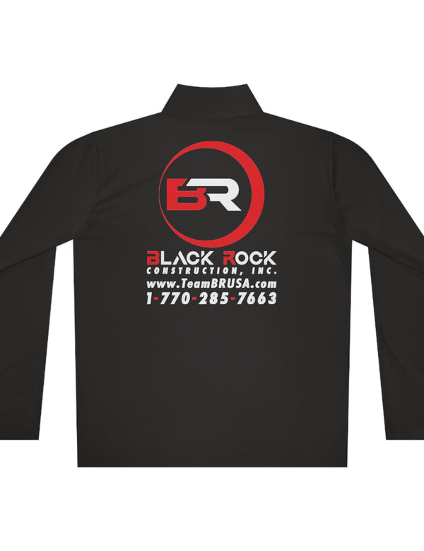 Black Rock Construction in a Darker Colored Premium Unisex Quarter-Zip Pullover