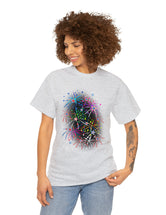 Multi-Colored Fireworks on a Super Comfy Cotton Tee.