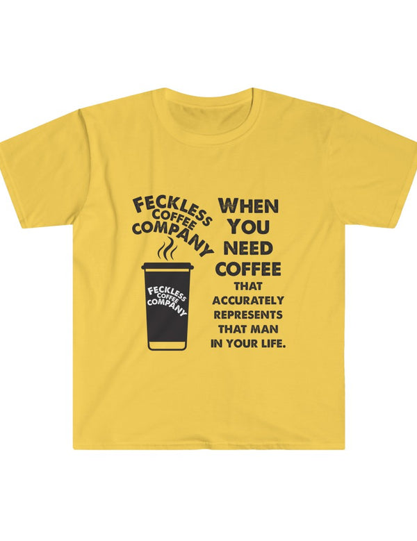Feckless Coffee Company Softstyle T-Shirt (Light Colored Shirts)