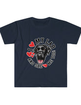 I love my Lab (Female Dog) and SHE loves me too! Softstyle T-Shirt
