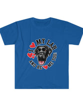 I love my Lab (Male Dog) and HE loves me too! Softstyle T-Shirt