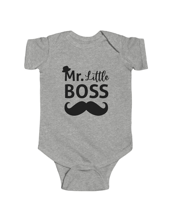 Mr Little Boss in an Infant Fine Jersey Bodysuit