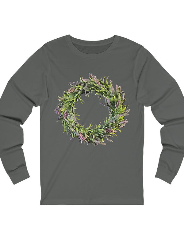 Wreath Farm Shirt in Long Sleeves - Unisex Jersey Long Sleeve Tee