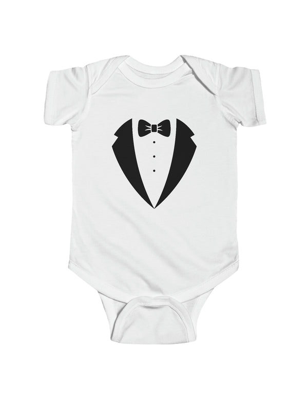 Baby Tuxedo in an Infant Fine Jersey Bodysuit