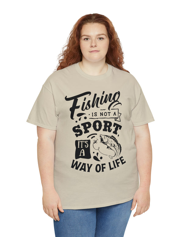 Fishing is not a sport. It's a way of life. This super comfy unisex tee comes in heavy cotton.