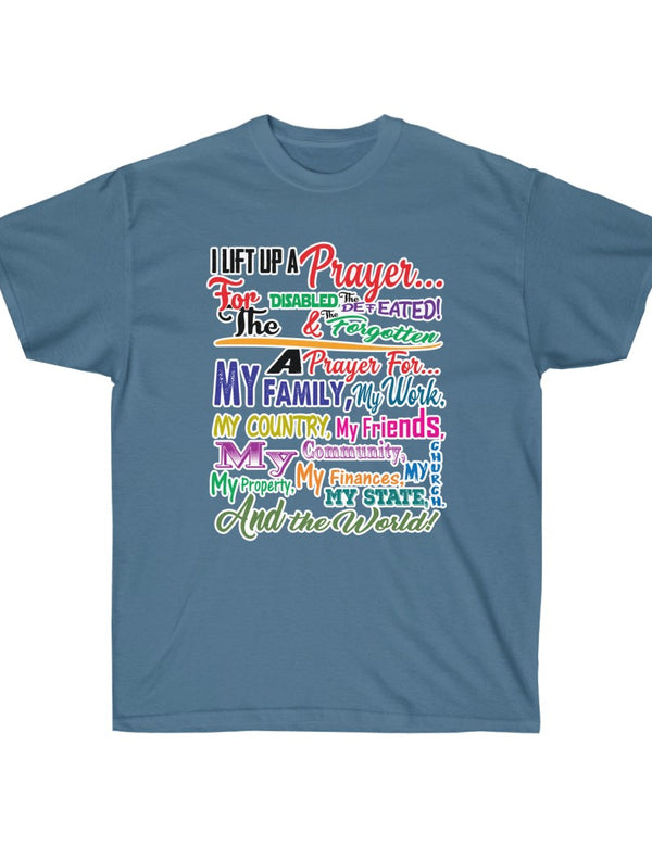 The Coronavirus Prayer in a Unisex Ultra Cotton Tee (Front and Back Print)
