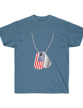 Patriotic USA Dog Tag in an Ultra Cotton Tee