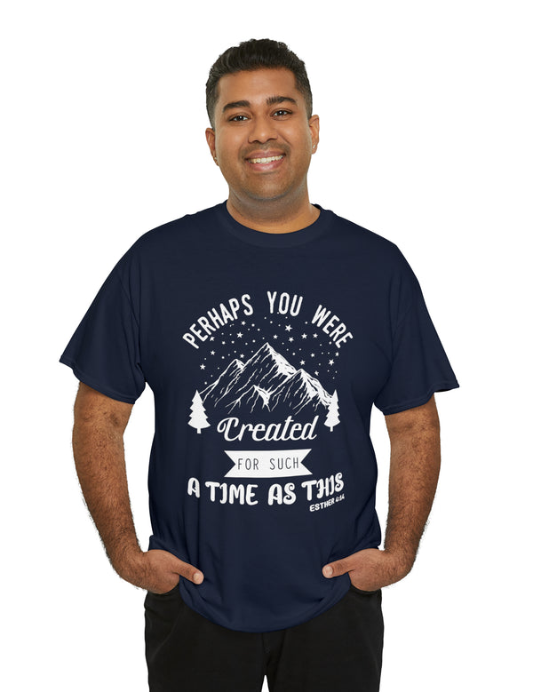 Perhaps you were created for such a time as this. Esther 4:14 - Unisex Heavy Cotton Tee