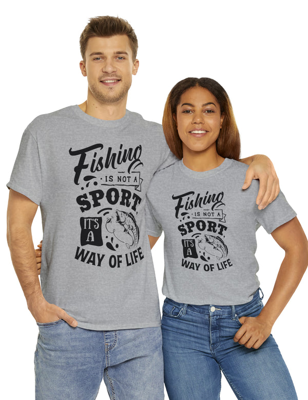 Fishing is not a sport. It's a way of life. This super comfy unisex tee comes in heavy cotton.